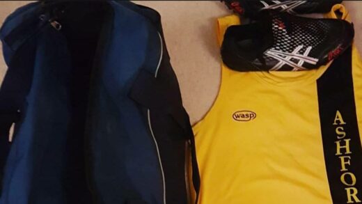 Athletes kit ready for their athletics competition the next day.